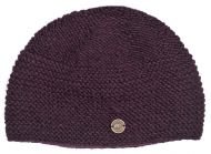 Airman's beanie  - pure new wool - aubergine