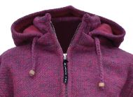 Fleece lined - detachable hood - heather - Pink