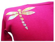 *** SALE ***  Dragonfly top - Pink