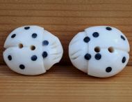 Ladybug - hand worked - button