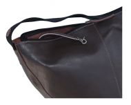 Leather Slouch Bag - Large - Brown