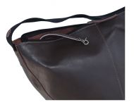 Leather Slouch Bag - Brown