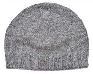 Pure Wool half fleece lined - plain beanie - Mid grey