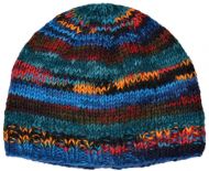 Children's Half fleece lined - electric beanie - multi blue