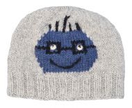 Face beanie - pure wool - hand knitted - fleece lining - Henry