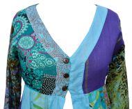 Cotton Patchwork - Jaipuri - Midi over dress - blue