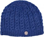 Pure wool - cool cable beanie - dark blue