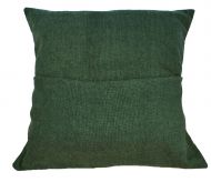 Filled cushion - cotton Gheri Panel - Olive Green