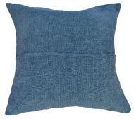 Filled Cushion - cotton Gheri Panel - Denim Blue