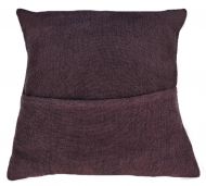 Filled Cushion - Cotton Gheri Front - Plum