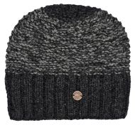 Hand knit - two tone moss - baggy beanie - Charcoal