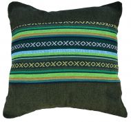Cushion cover - cotton Gheri Panel - Cover Olive Green