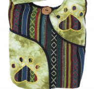 Gheri Patch - small bag - green paws