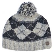Half fleece lined - Highland bobble hat - Pale grey