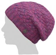 Pure Wool - Weave Baggy Beanie - Pink Heather