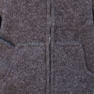 Fleece lined - pure wool jacket - Brown