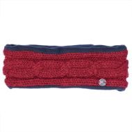 Pure Wool Fleece Lined - Cable Headband - Deep Red
