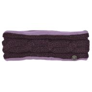Pure Wool Fleece Lined - Cable Headband - Aubergine