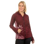Batik flower - hooded jacket - raspberry