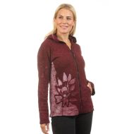 Batik flower - hooded jacket - raspberry