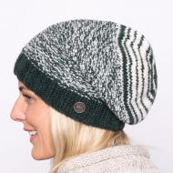 Jellybean slouch hat - pure wool -  dark green