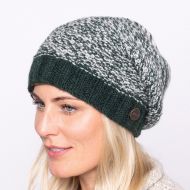 Jellybean slouch hat - pure wool -  dark green