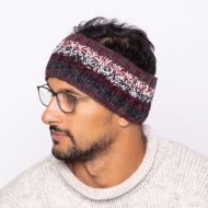 Pure Wool Fleece Lined - Natural Electric Headband - Brick
