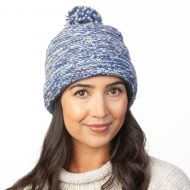 Reverse Electric Bobble - pure wool - white/blue heather