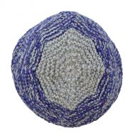 Pure Wool Hand knit - two tone moss - baggy beanie - mid grey/blue heather