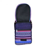 Medium bag - gheri print panel - purple