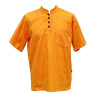 Wonky wardrobe - Short sleeved cotton shirt  - orange