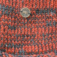 hand knit jumper - two tone  - spice/charcoal