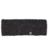 NAYA - pure wool fleece lined - tick headband - charcoal/red