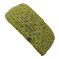 NAYA - pure wool fleece lined - tick headband - green/grey