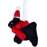 Felt - Christmas Decoration - Little Black Dog
