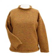 hand knit jumper -  heather - gold