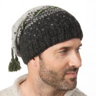 Nordic Slouch Hat - Pure Wool - Dark green/Mid Grey