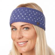 NAYA - pure wool fleece lined - tick headband - deep wisteria/white