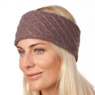 Pure Wool Fleece lined - Diagonal Chain Headband - Shadow