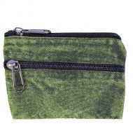 Stonewashed - embroidered yak purse - green
