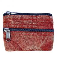 Stonewashed - embroidered yak purse - brick