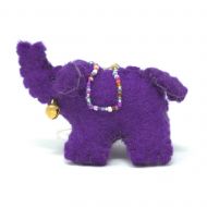 Felt - Christmas Decoration - Purple Elephant