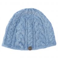 fleck - cable beanie - pearl grey