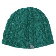 fleck - cable beanie - emerald