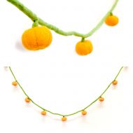 Pumpkin - Wool Felt - Garland