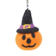 Pumpkin Witch - Wool Felt - Hanging Decoration