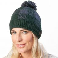 Naya Pure Wool - Mosaic bobble hat - pine green