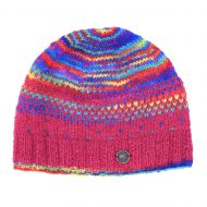 Pure Wool Hand knit - solar tick beanie - raspberry