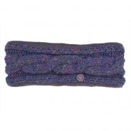 Pure Wool Fleece Lined - Cable Headband - heather purple