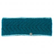 Pure Wool Fleece lined - Lace Edge Headband - Deep Teal